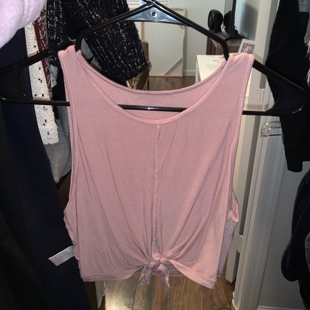 Peach crop top